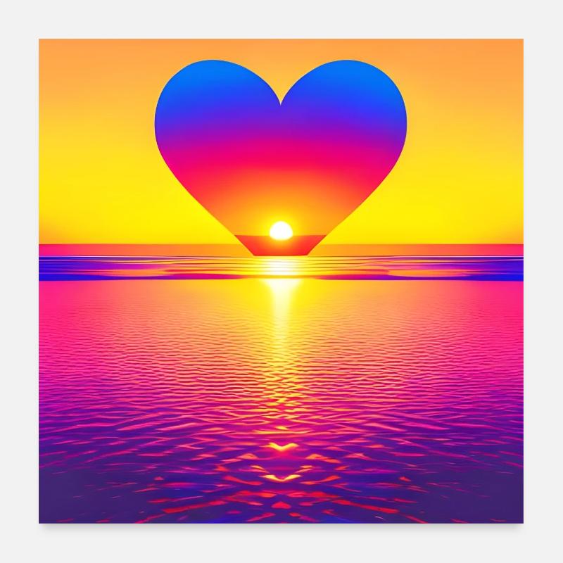 Tu es mon amour - Poster 60 x 60 cm - blanc