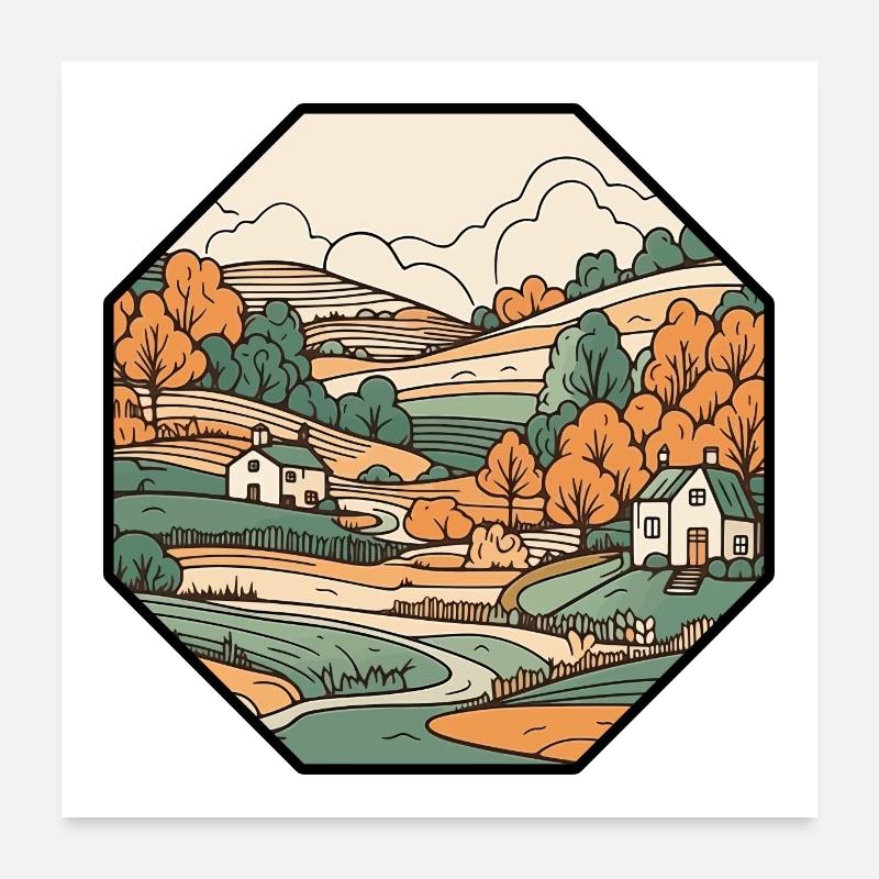 Landscape Poster 24" x 24" (60x60 cm)