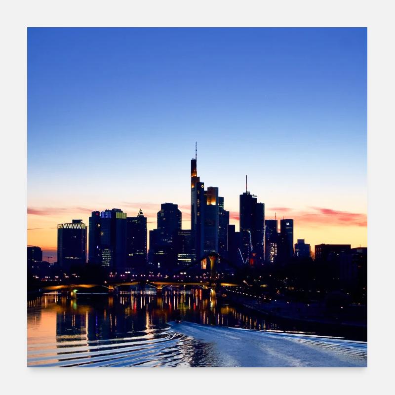 Frankfurt Skyline Poster 60x60 cm