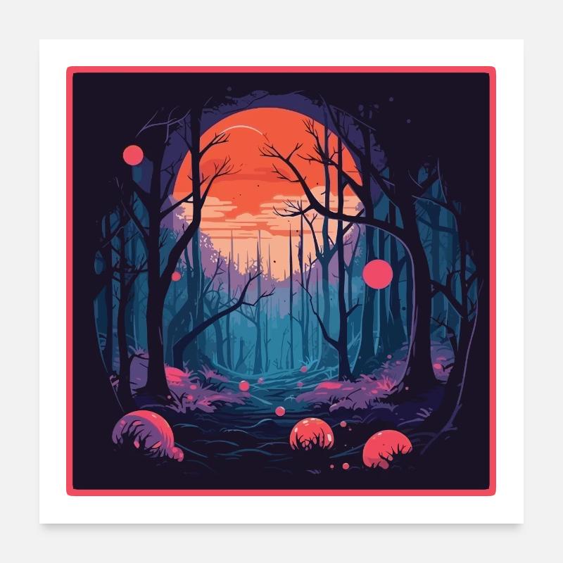 Haunted Forest Poster 24" x 24" (60x60 cm)