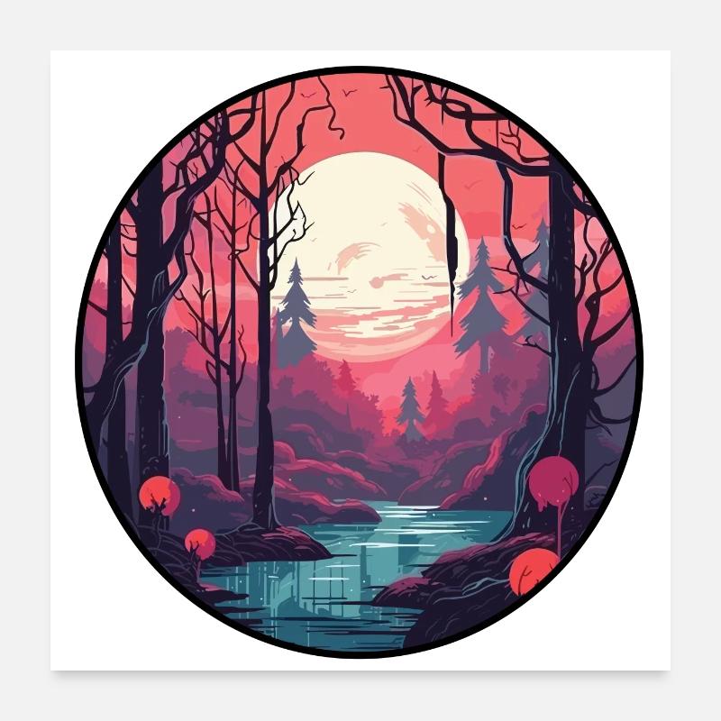 Foresta infestata Poster 60x60 cm