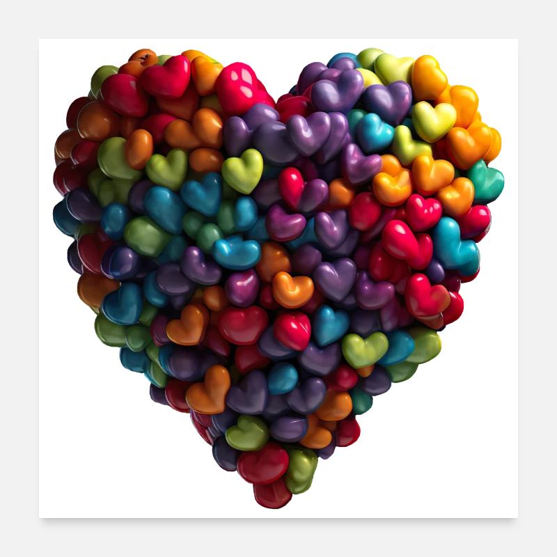 Les déclarations d’amour se présentent sous de nombreuses formes Poster 60 x 60 cm