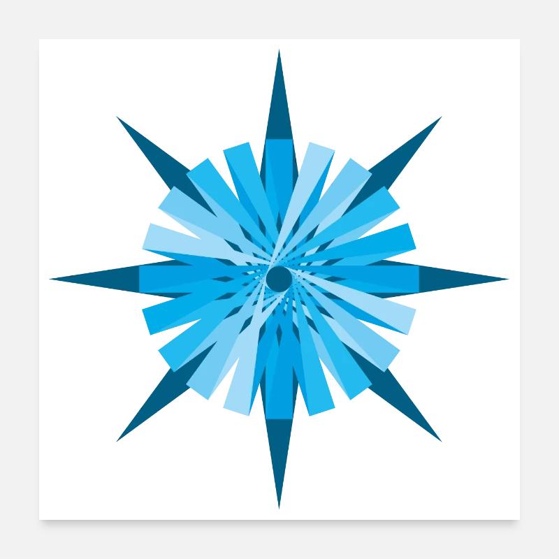 Angular Geometric Poster 24" x 24" (60x60 cm)