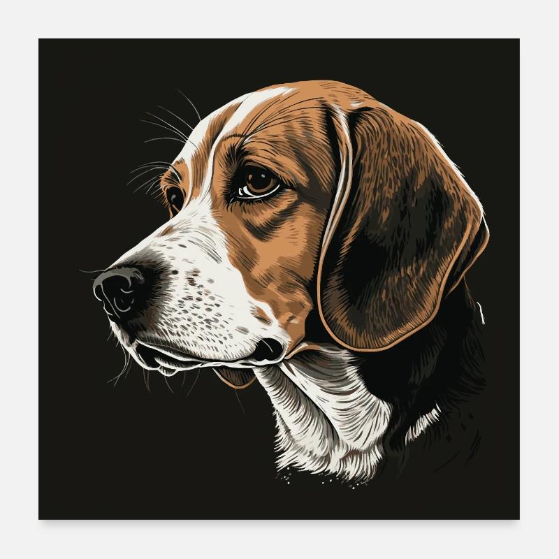 Beagle Poster 60x60 cm