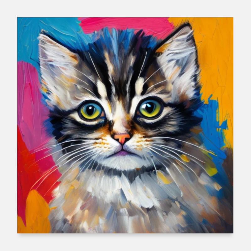 Cute Kitty Poster 24" x 24" (60x60 cm)