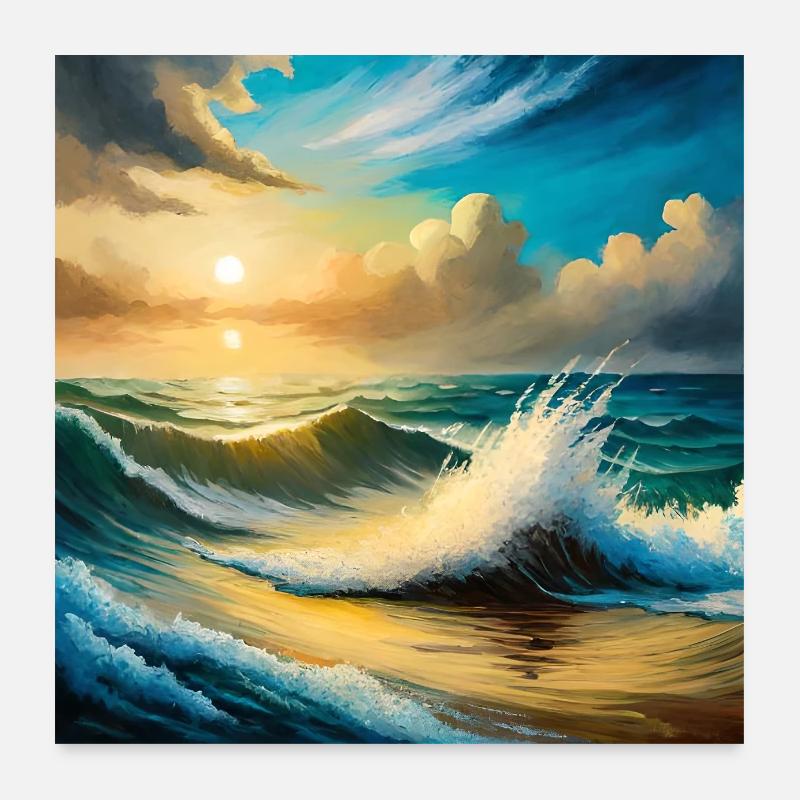 Meeresrauschen Poster 60x60 cm