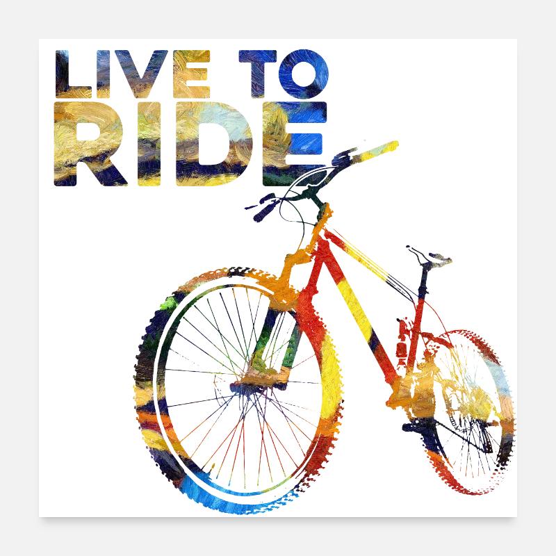 Live to Ride Poster 24" x 24" (60x60 cm)