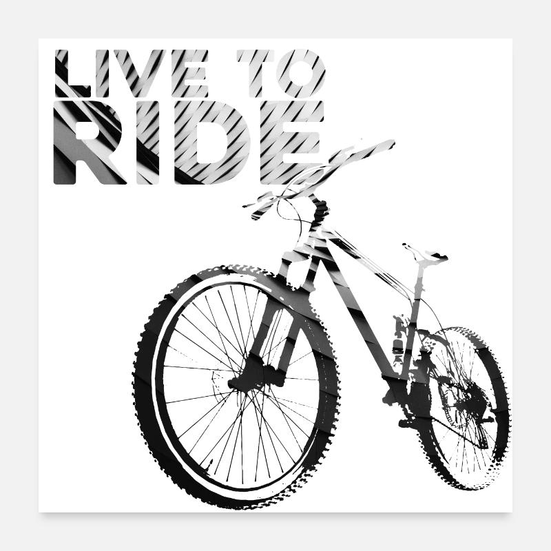 Live to Ride Poster 24" x 24" (60x60 cm)