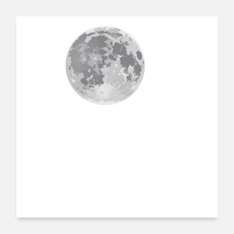 Basketlune Poster 60 x 60 cm