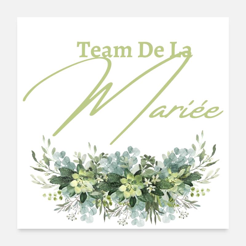 Team de la mariée floral Poster 60 x 60 cm
