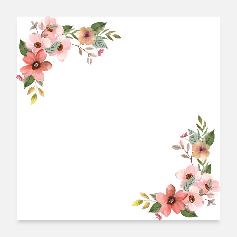 Team de la mariée floral Poster 60 x 60 cm
