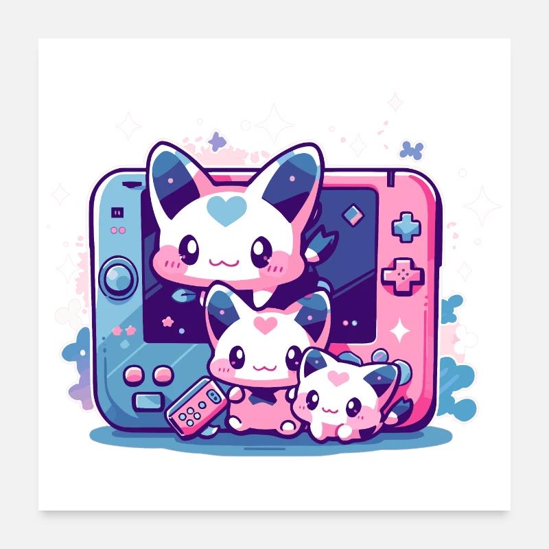 Cute Niji Gamers Poster 24" x 24" (60x60 cm)