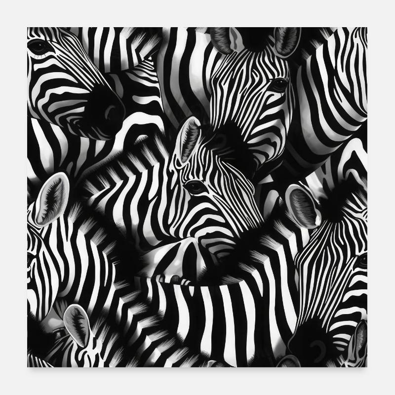 Modello zebrato Poster 60x60 cm