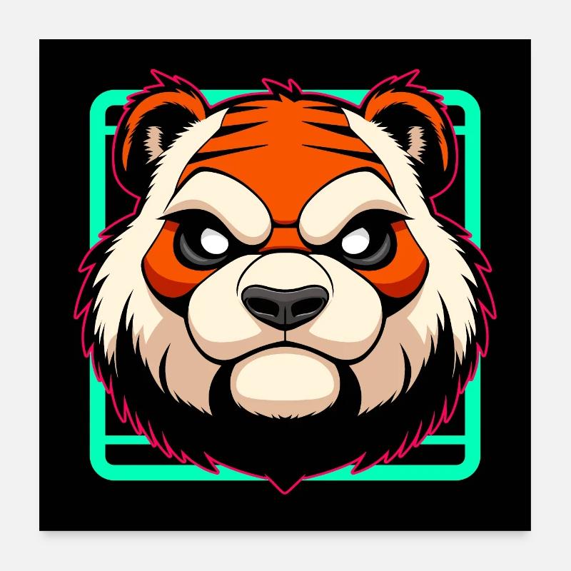 Tigre maléfique Poster 60 x 60 cm