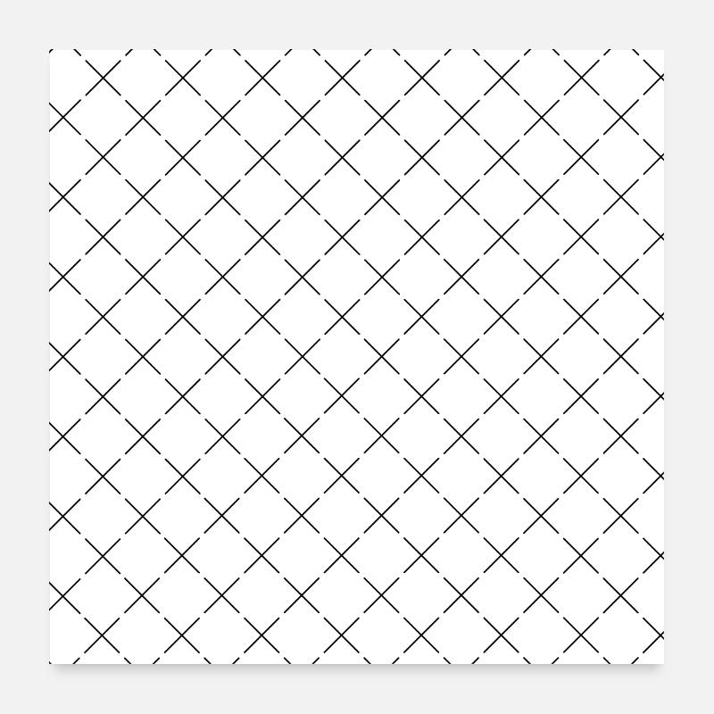 Design avec beaucoup de X noirs Poster 60 x 60 cm