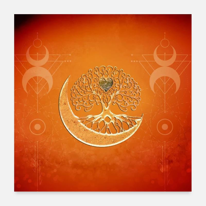 Wunderbares und elegantes Baumleben Poster 60x60 cm