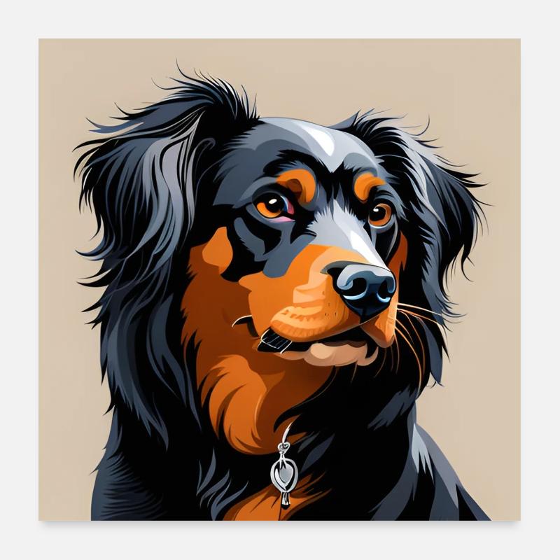 Chien Poster 60 x 60 cm