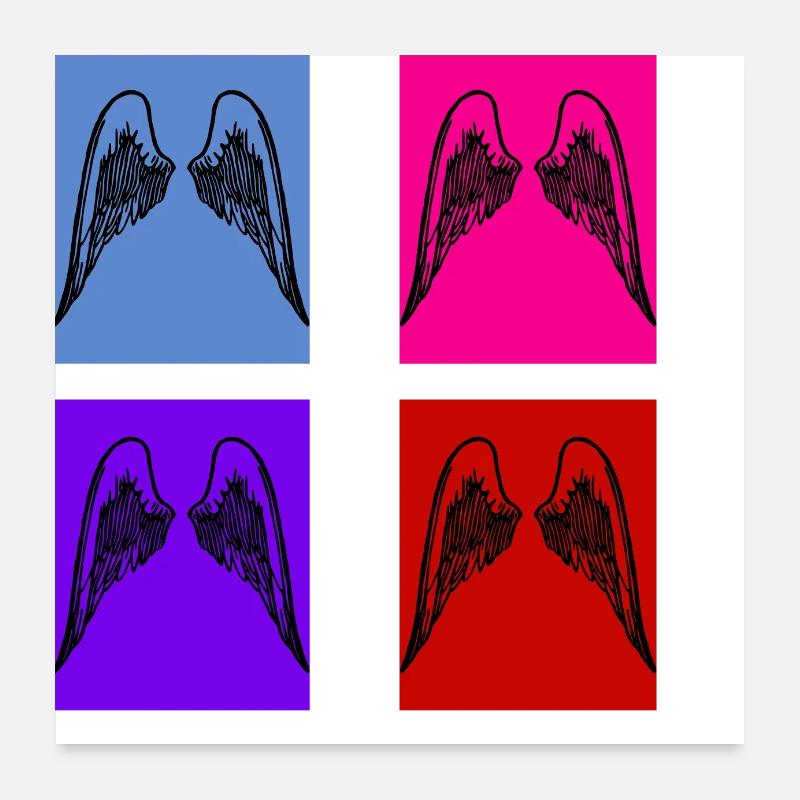 Ailes rétro Poster 60 x 60 cm