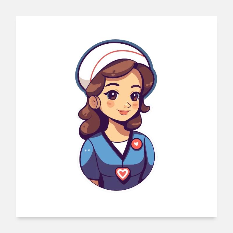 Infirmière Poster 60 x 60 cm