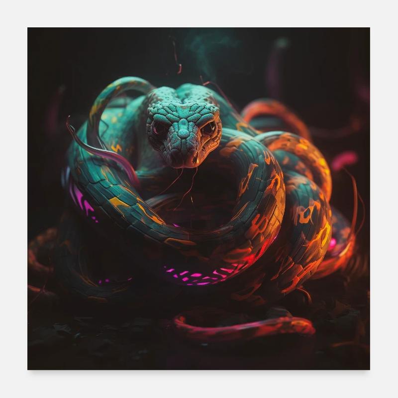L’éveil du serpent Poster 60 x 60 cm