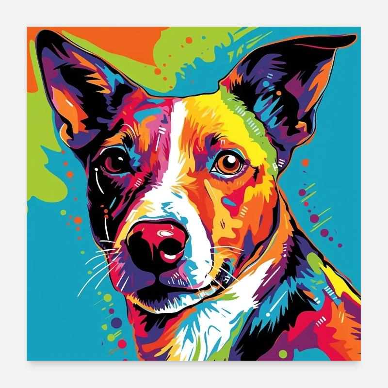 Jack Russell Terrier Pop Art Poster 60 x 60 cm