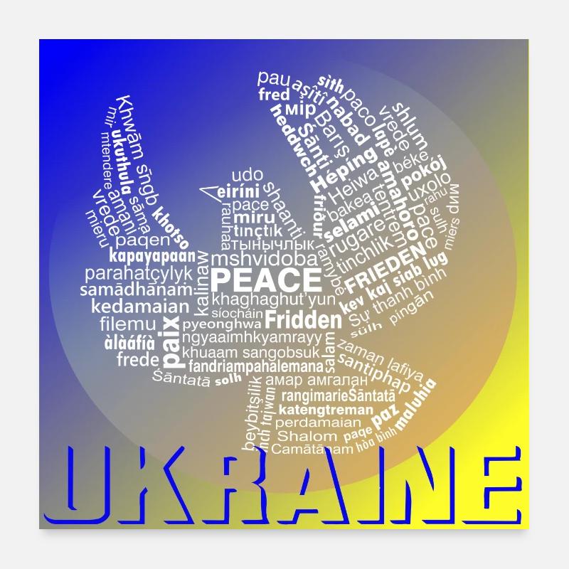 Peace for Ukraine Poster 60x60 cm