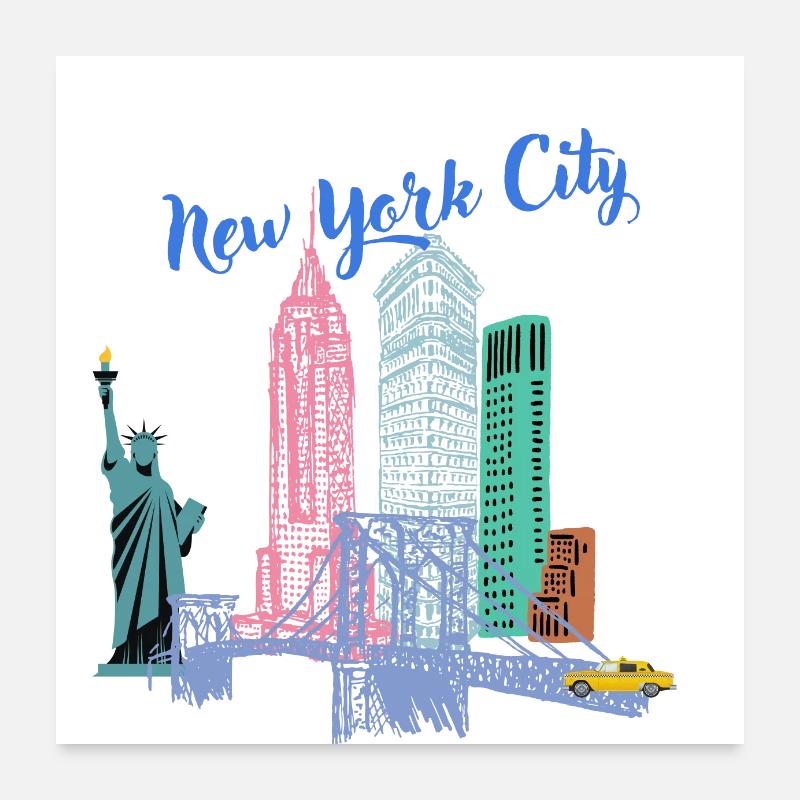 New York City mignon Poster 60 x 60 cm