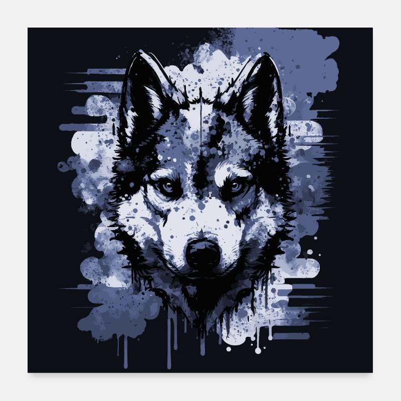 Husky Dog Poster 60x60 cm