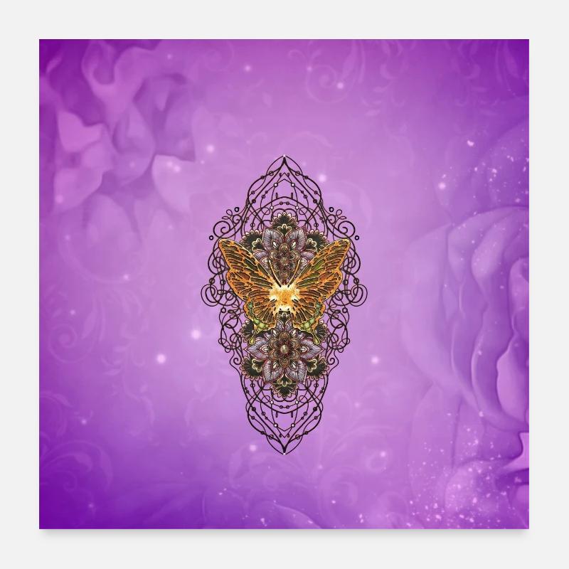 Wunderbare, elegante Schmetterlinge Poster 60x60 cm