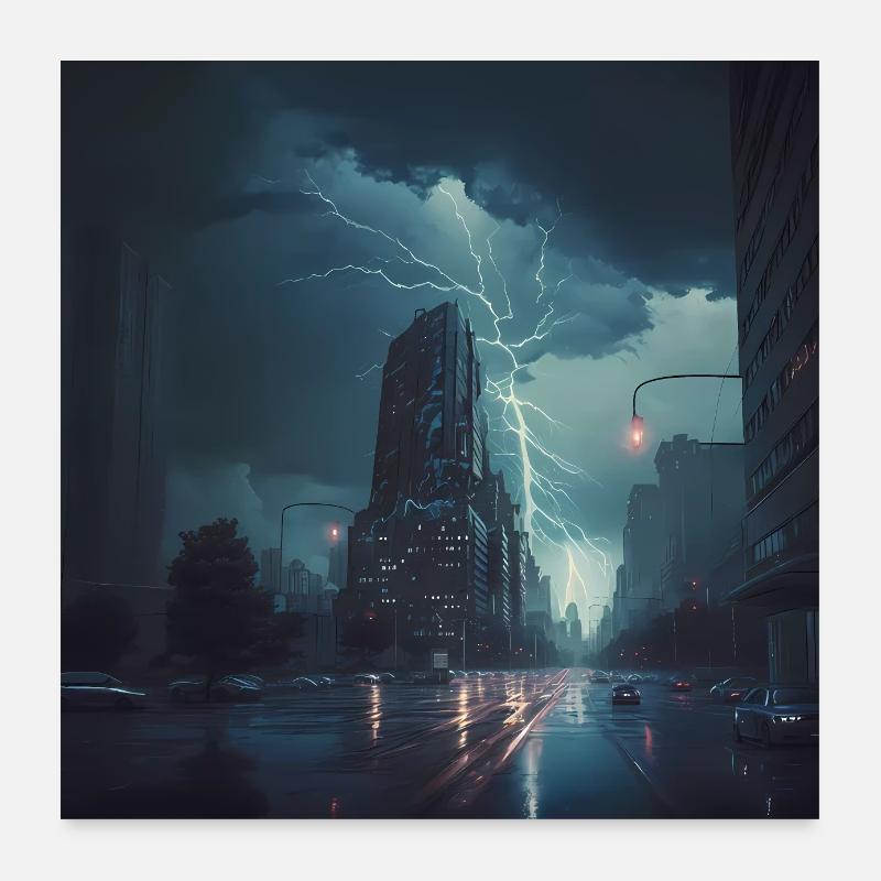 Thunderstorm Storm Poster Poster 24" x 24" (60x60 cm)