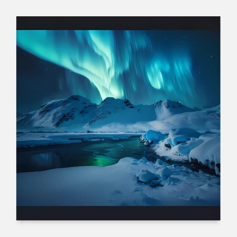 Aurora borealis Poster 24" x 24" (60x60 cm)
