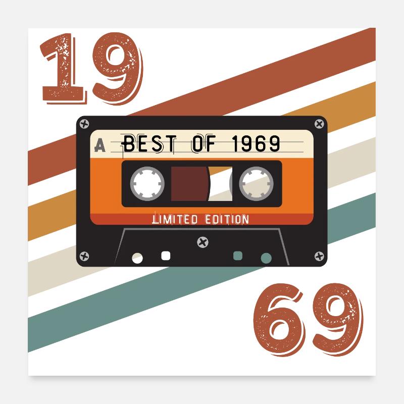 1969 Retro-Vintage-Jubiläum Poster 60x60 cm