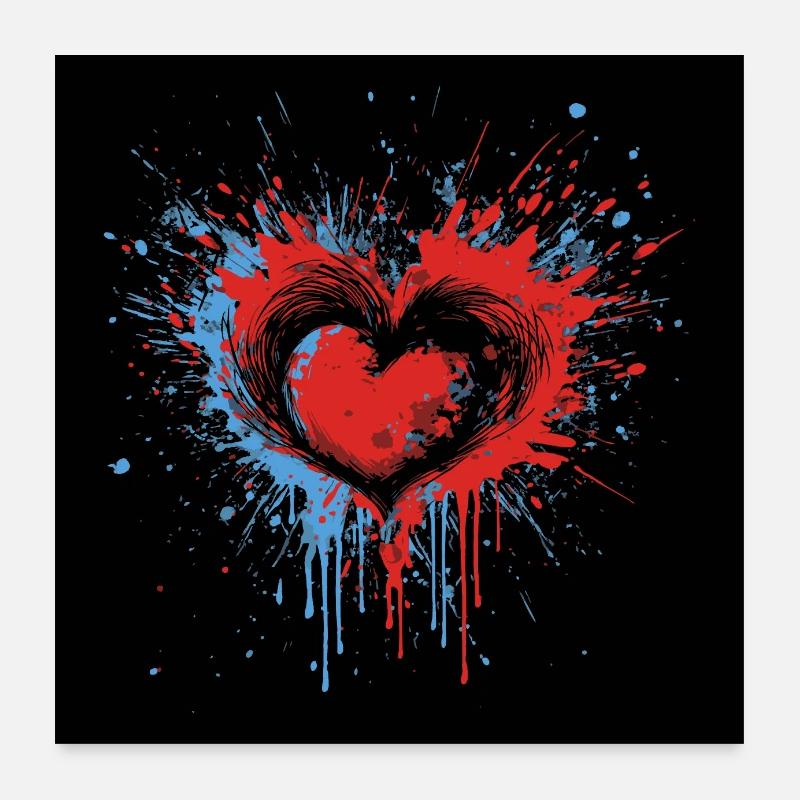 Symbol der Liebe Poster 60x60 cm