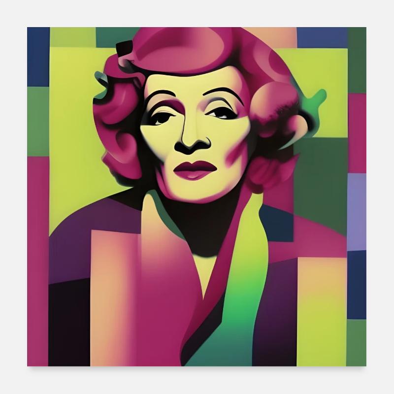 Marlene - Poster 60x60 cm - Weiß