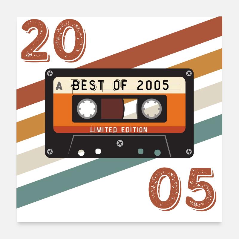 2005 retro vintage anniversary Poster 24" x 24" (60x60 cm)