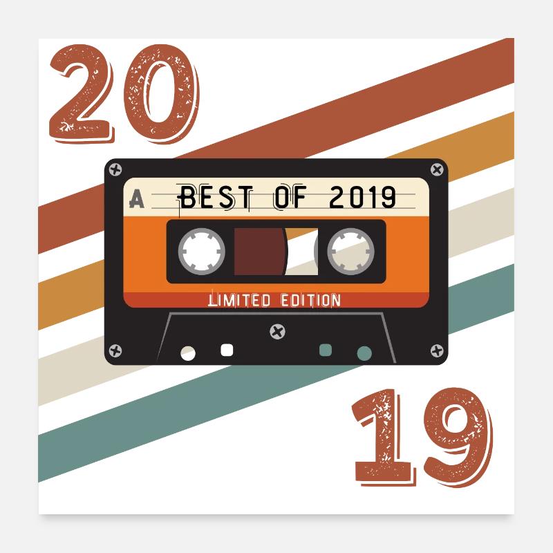Retro-Vintage-Jubiläum 2019 Poster 60x60 cm