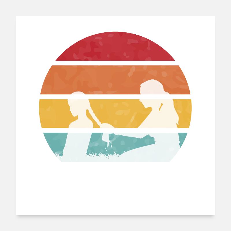 mutter und tochter - Muttertagsgeschenke Poster 60x60 cm