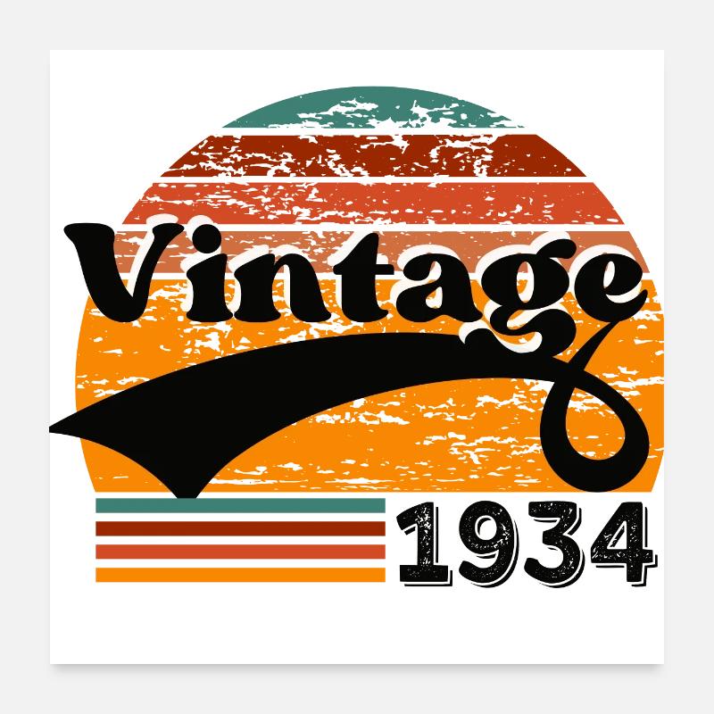 Vintage 1934 Poster 60 x 60 cm