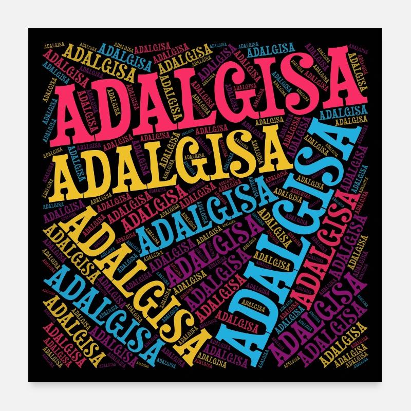 poster name Adalgisa word cloud gift idea Poster 24" x 24" (60x60 cm)