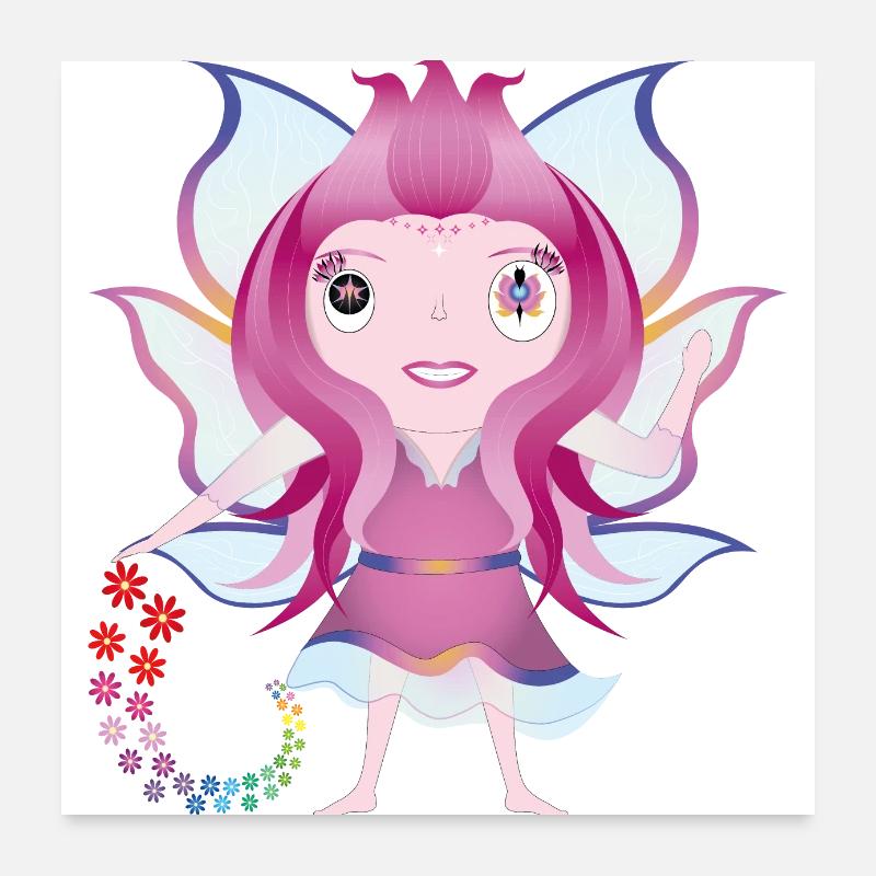 Meril - Poster 60x60 cm - Weiß