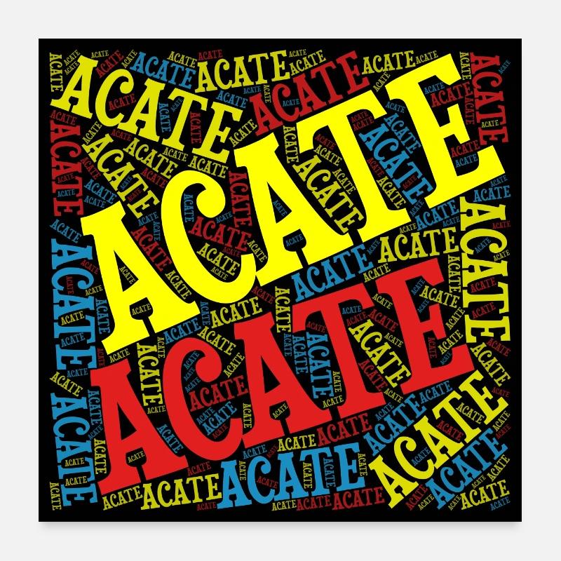 poster Sicily Acate gift idea word cloud Poster 24" x 24" (60x60 cm)