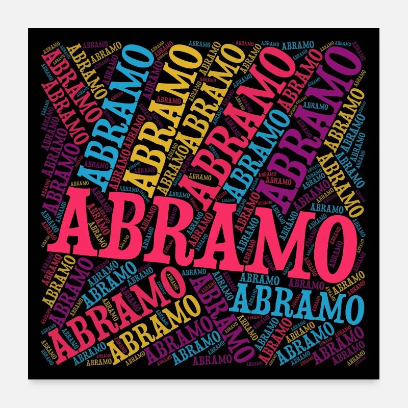 word cloud Abraham poster text art tag cloud Poster 24" x 24" (60x60 cm)