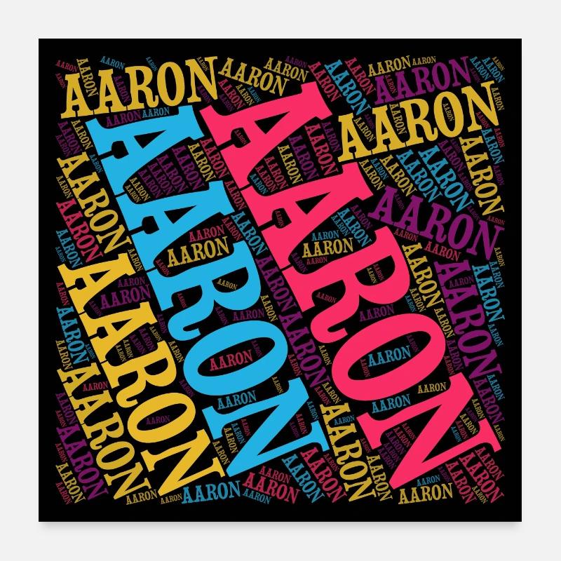 affiche Aaron word cloud tag cloud idée cadeau Poster 60 x 60 cm