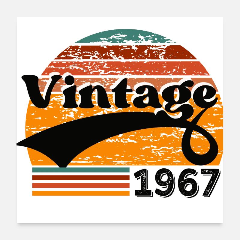 Vintage 1967 Poster 60 x 60 cm