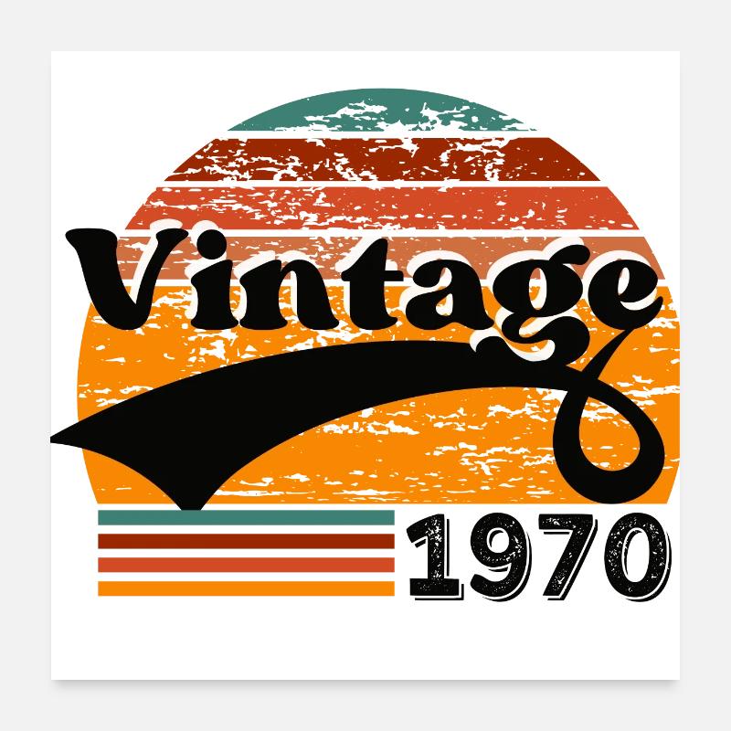 Vintage 1970 Poster 24" x 24" (60x60 cm)