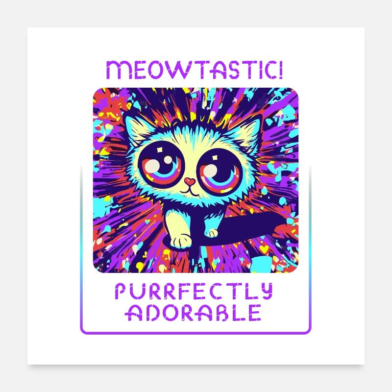 Cat Paradise - Mignon et enjoué Poster 60 x 60 cm