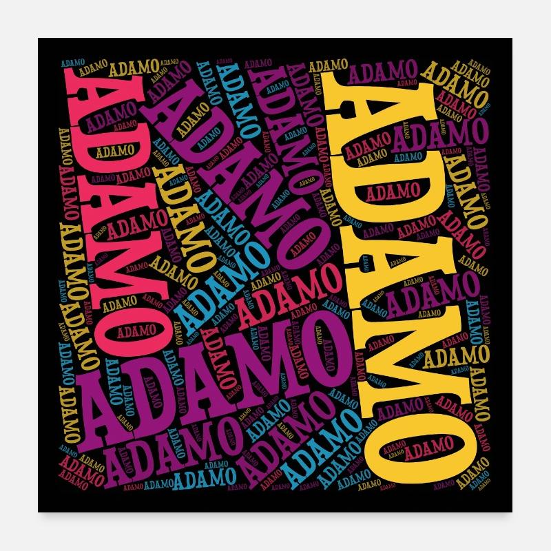 wort collage poster Adam wort wolke geschenkidee Poster 60x60 cm