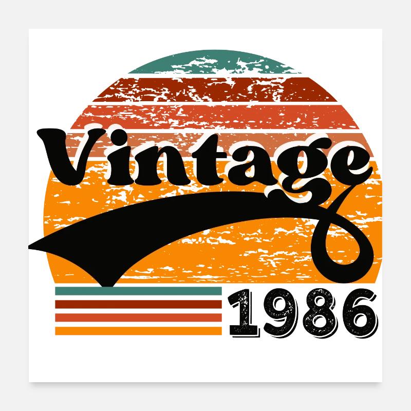 Vintage 1986 Poster 24" x 24" (60x60 cm)