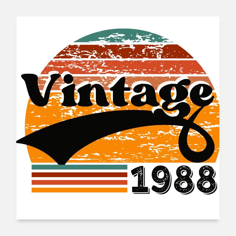 Vintage 1988 Poster 60 x 60 cm