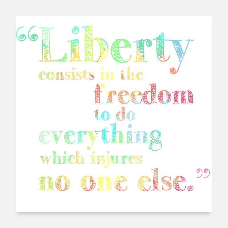 Freedom Human Rights Poster 24" x 24" (60x60 cm)